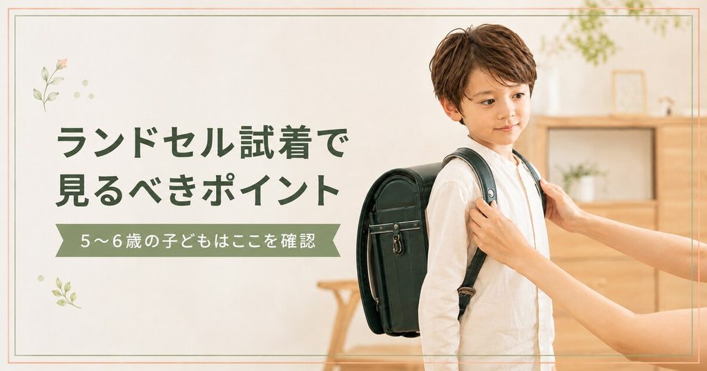 ランドセル試着で見るべきポイント|5〜6歳の子どもに合う選び方
