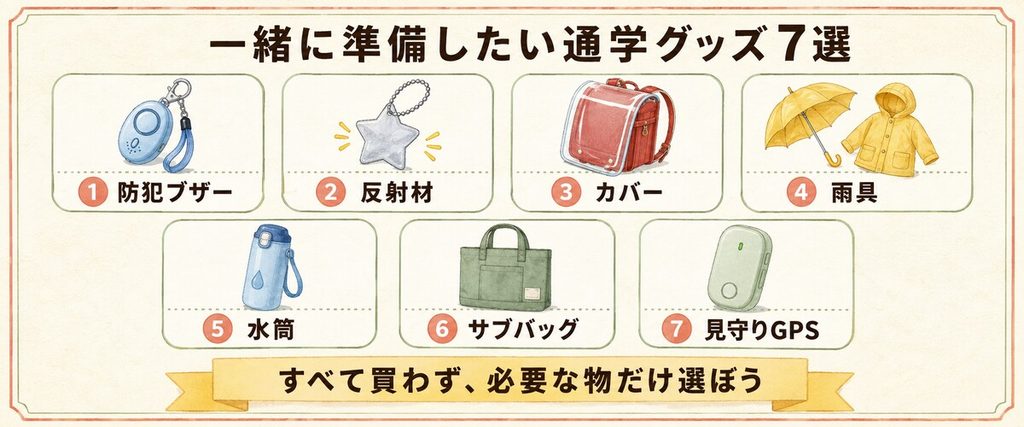 ランドセルと一緒に準備したい通学グッズ7選