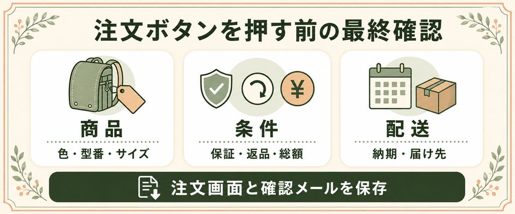 ランドセルをネットで買う前に確認したい7つのポイント｜試着できない場合の選び方