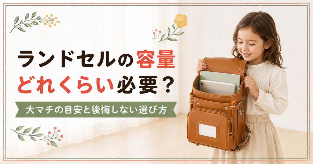 ランドセルの容量はどれくらい必要?大マチの目安と後悔しない選び方