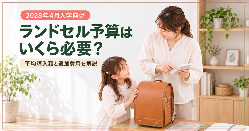 2028年入学のランドセル予算はいくら?価格帯と追加費用