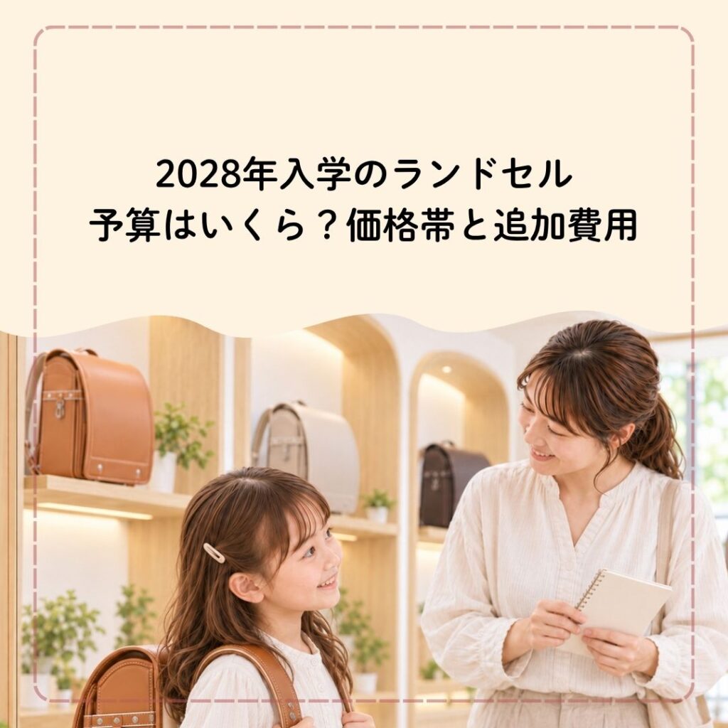2028年入学のランドセル予算はいくら？価格帯と追加費用