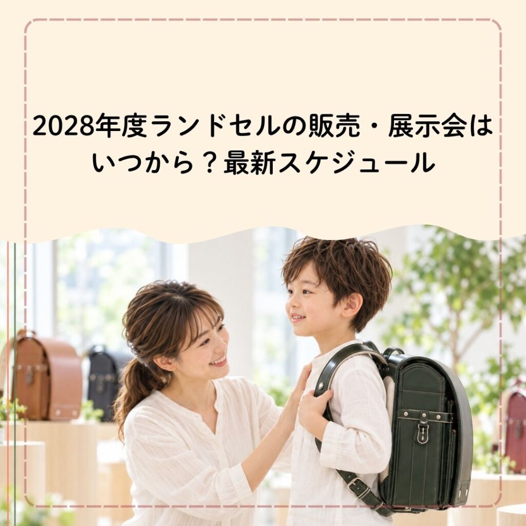 2028年度ランドセルの販売・展示会はいつから？最新スケジュール