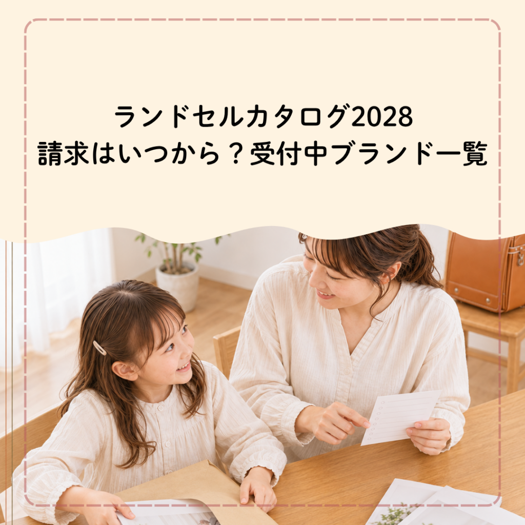 ランドセルカタログ2028｜請求はいつから？受付中ブランド一覧